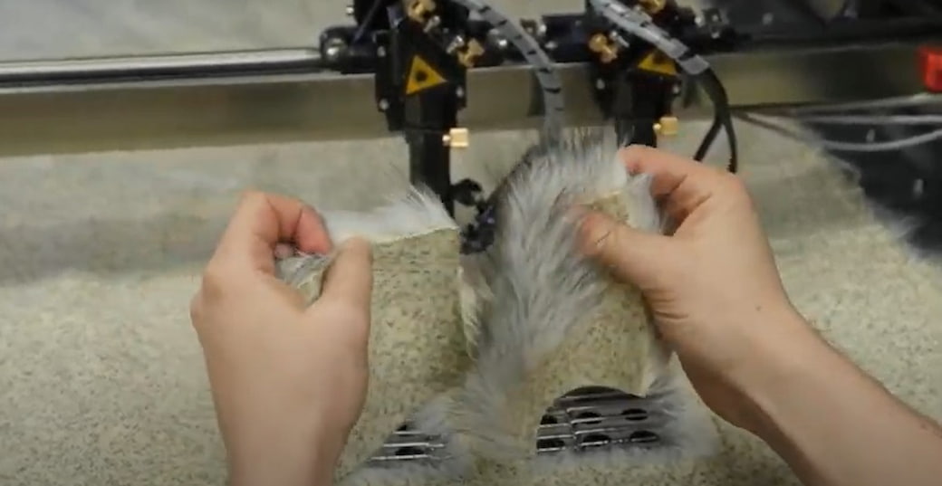 Лазерная резка меха