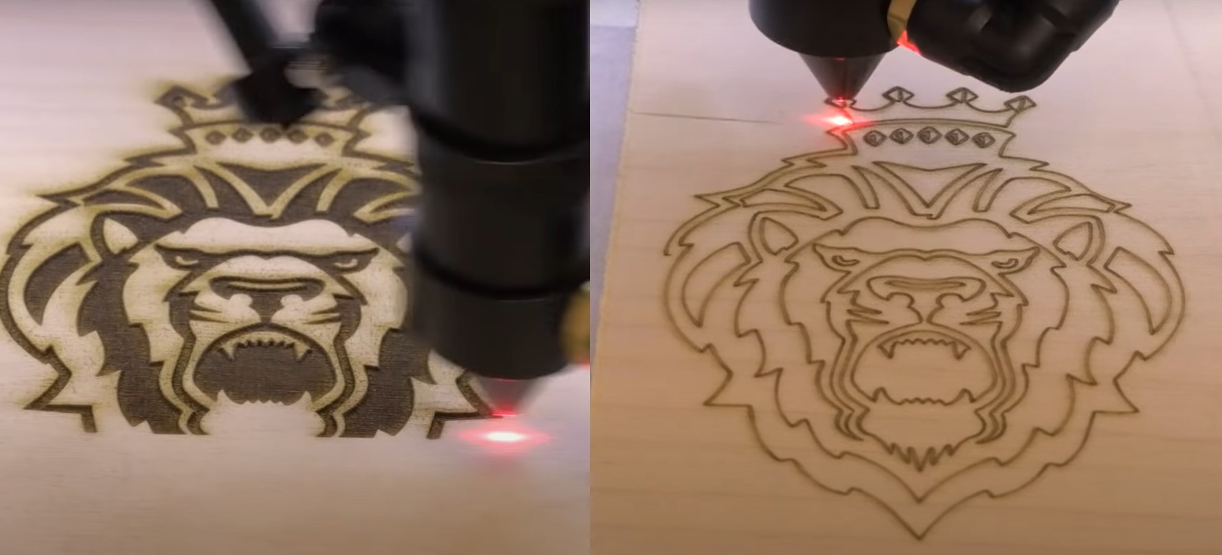 Классическая и контурная гравировка на фанере