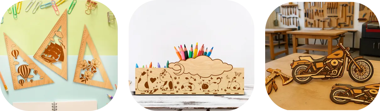 Бесплатные готовые макеты для резки на лазерном станке на уроках технологии