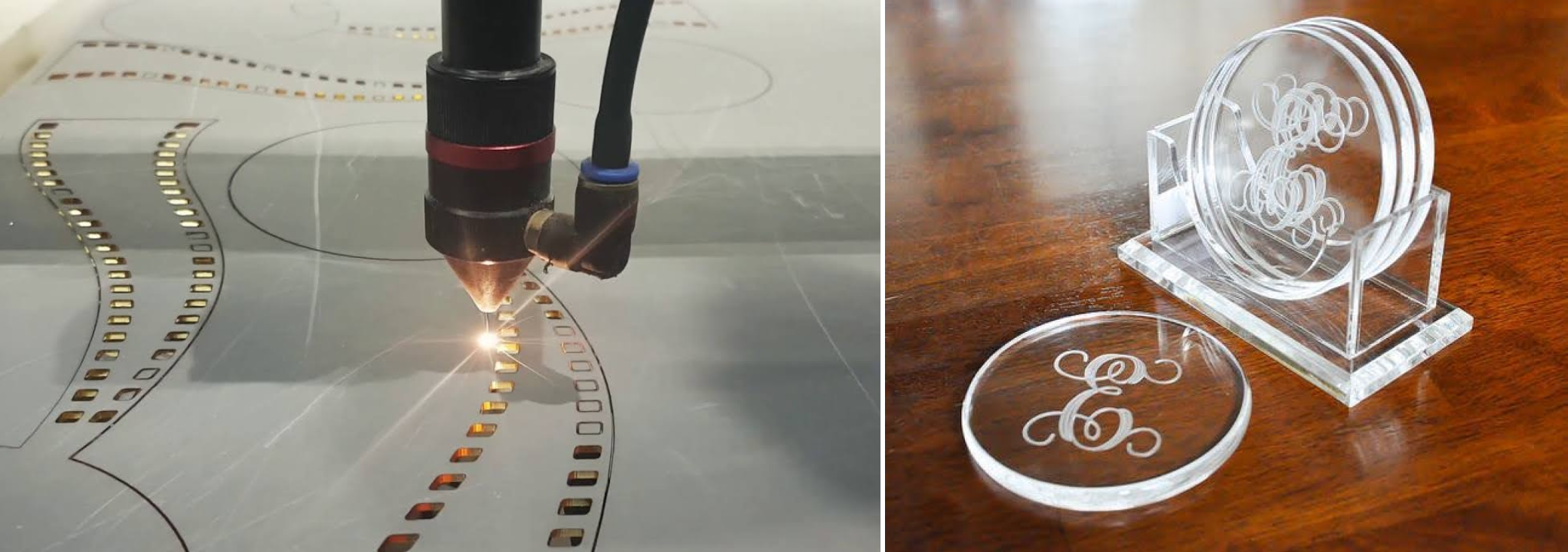 Резка оргстекла на лазерном станке 