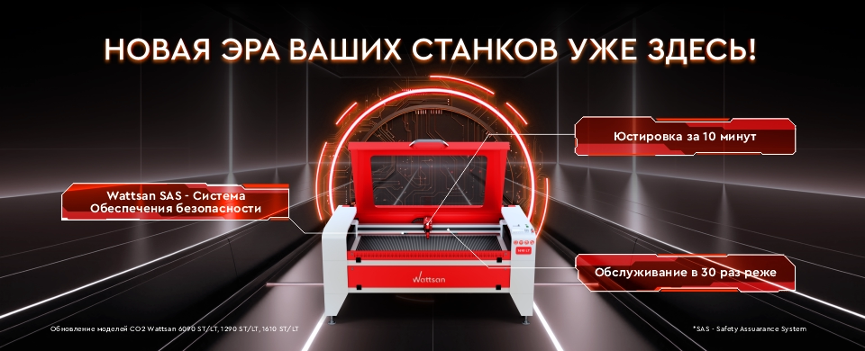 Обновление лазерных CO2 станков Wattsan 2025!