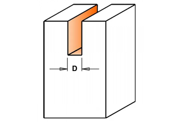 Превью 2 к Фреза концевая CMT пазовая D=4,0 I=12,0 S=6,0 L=60,0