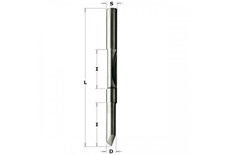Превью 1 к Фреза концевая CMT прорезная D=6,0 I=18,0 S=6,0 L=70,0
