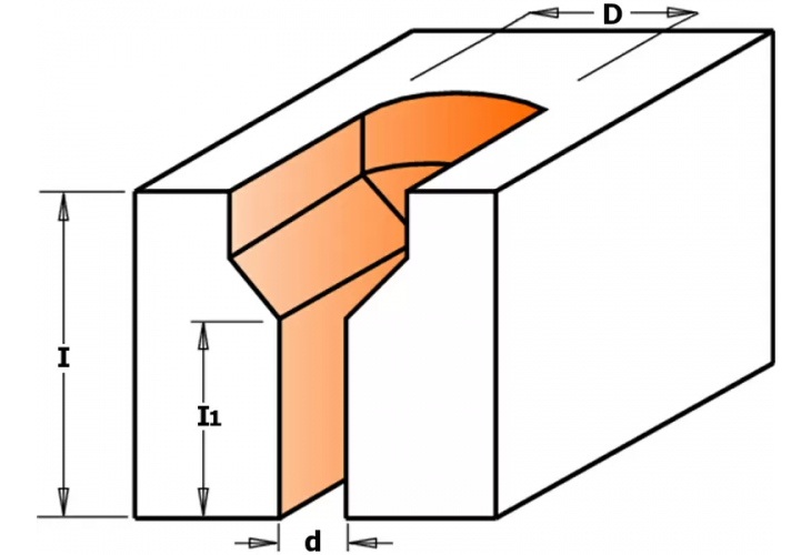 Превью 2 к Фреза концевая CMT пазовая D=11,1 I=20,6 S=1/4