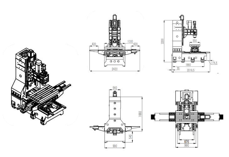 Превью 17 к Вертикальный фрезерный станок с ЧПУ VMC 855