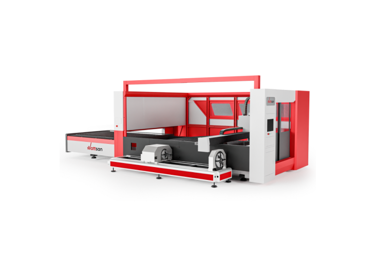 Превью 2 к Лазерный станок по металлу WATTSAN 1530S TABLECHANGE ROTATOTY CABINE 4000 Вт Maxphotonics
