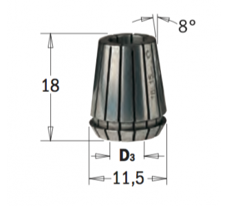 ER11&nbsp; D=4 цанга высокоточная