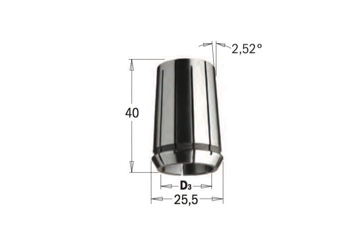 Превью 1 к Цанга высокоточная DIN-6388  MM25,5X40  D=16