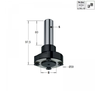 Оправка для крепления пил в фрезерный патрон S=20 D=30 L=97,5 RH-LH