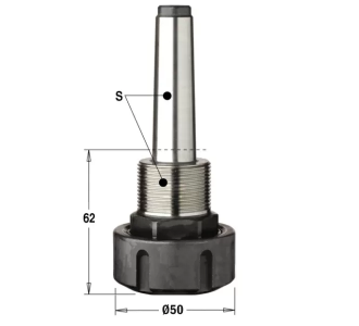 Патрон высокоточный для цанги ER32 S=MK3/M30x1,5 RH