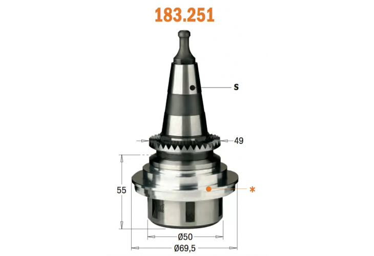 Превью 2 к Патрон высокоточный для цанги ER32 S=ISO30/SCM RH