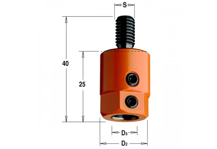 Превью 1 к Патрон для присадочного станка S=M8 D=10 LH