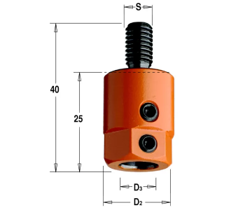 Патрон для присадочного станка S=M8 D=8 RH
