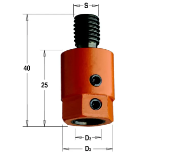 Патрон для присадочного станка S=M10 D=8 RH