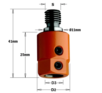Патрон для присадочного станка S=M10/11 D=8 LH