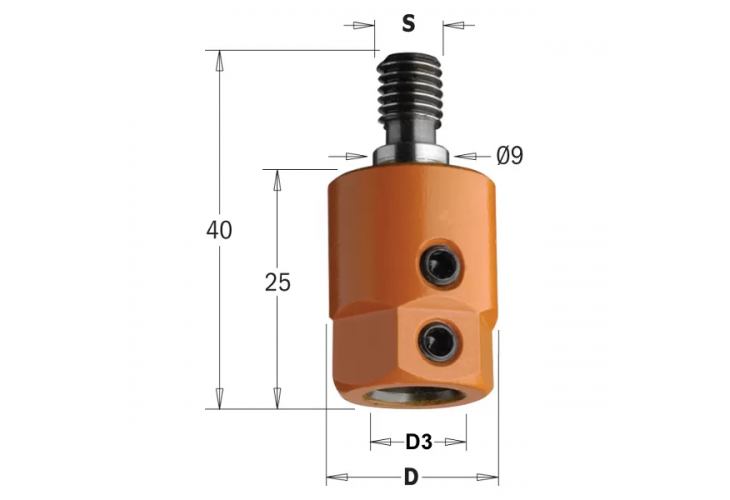 Превью 1 к Патрон для свёрел S=M8/9 D=8 RH