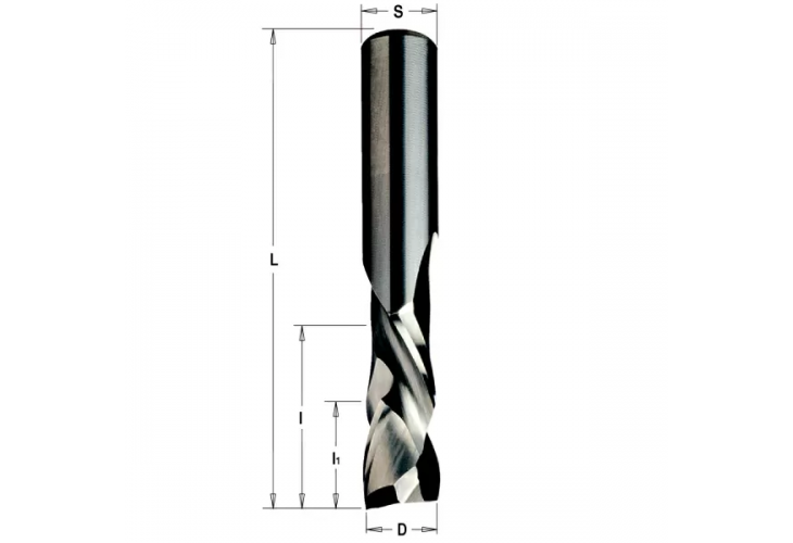 Превью 1 к Фреза спиральная монолитная 8x32x80 Z=2+2 S=8 RH