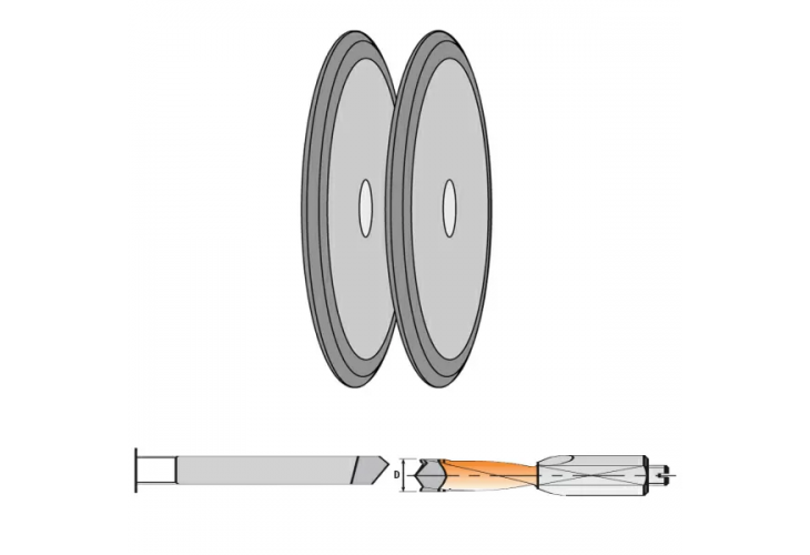 Превью 1 к Фреза пазовая DP 25x25x55 d=25 I=55 L=120 Z=2+2 RH