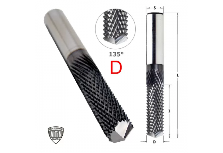 Превью 1 к Фреза монолитная для композитных материалов D=12x25x75 RH