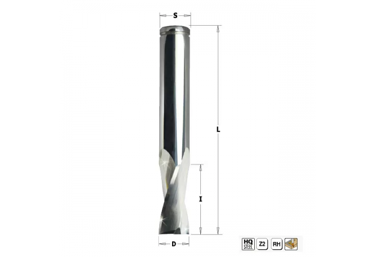 Превью 1 к Фреза спиральная для PVC и алюминия S=6 D=5x12x60