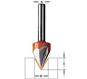 Фреза&nbsp;концевая&nbsp;CMT&nbsp;для&nbsp;гравирования&nbsp;и&nbsp;декорирования&nbsp;D=12,7&nbsp;I=10,0&nbsp;S=1/4 L=50,8